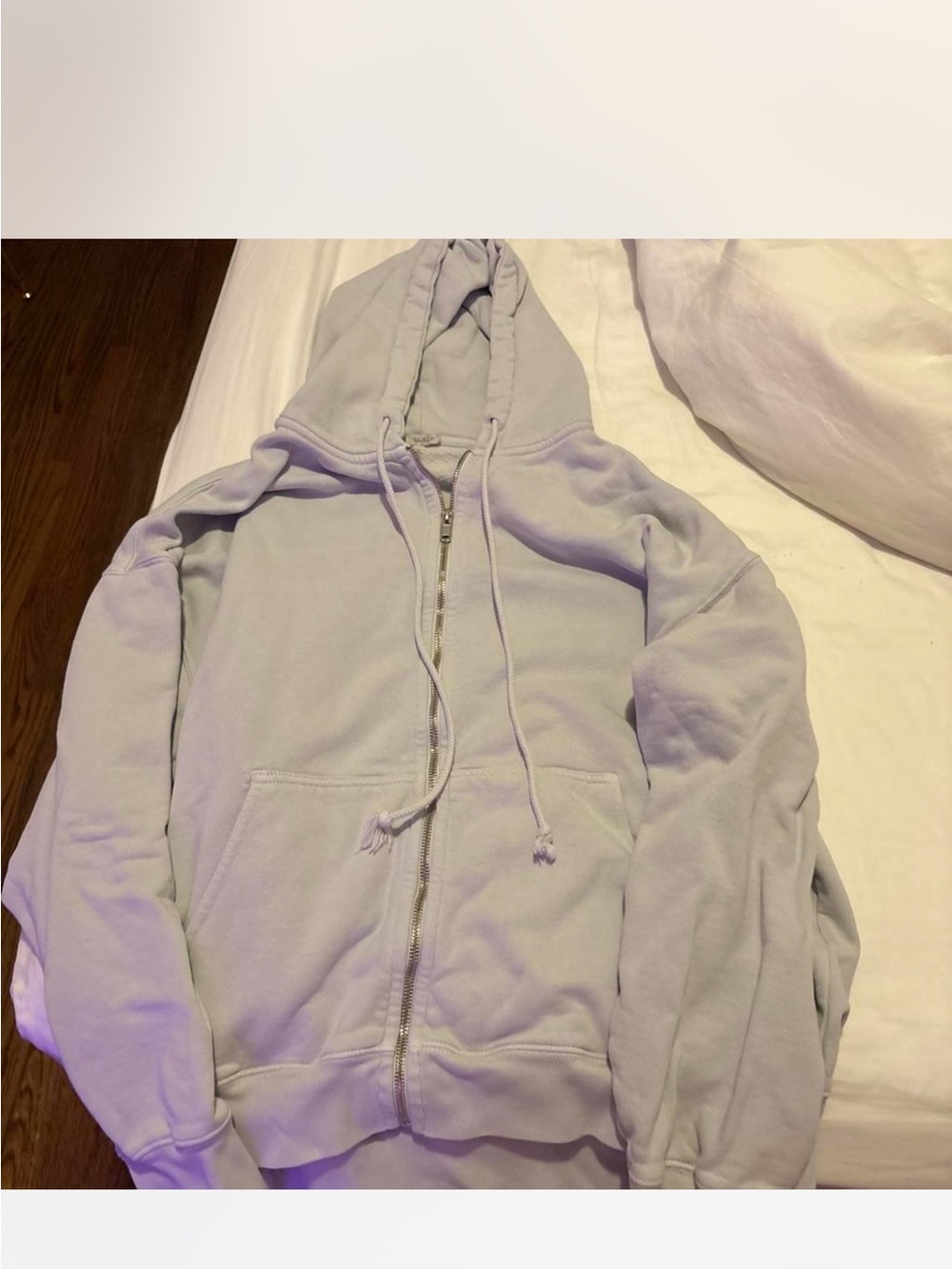 Light blue Brandy Zip-Up Hoodie Jacket